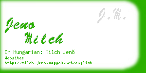 jeno milch business card